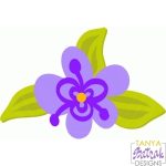 Purple Flower svg cut file
