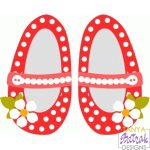 Red Baby Shoes svg cut file