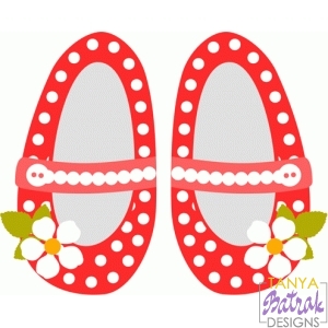 Red Baby Shoes svg cut file