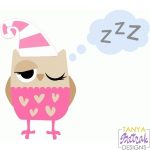 Sleepy Owl svg cut file