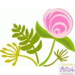Spring Flower And Leaves svg cut file