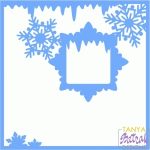 Winter Page Frame svg cut file