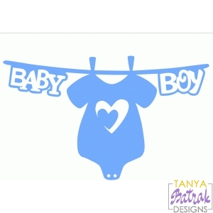 Download Baby Boy Banner svg cut file for Silhouette, Sizzix, Sure ...