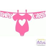 Baby Girl Banner svg cut file