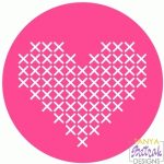 Cross Stitch Heart svg cut file