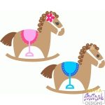 Cute Toy Horses svg cut file