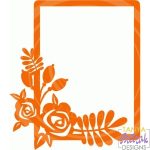 Flower Frame with Roses svg cut file