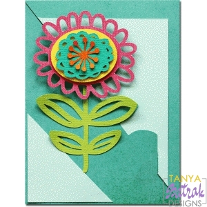 Folded Card With Flower