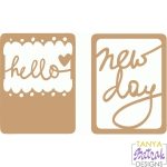 Hello New Day (Cards) svg cut file