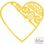 Laced Heart svg cut file