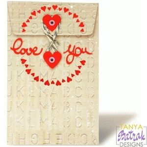 Download Love You Envelope svg cut file for Silhouette, Sizzix ...