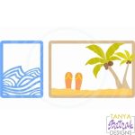 Summer Cards Palms & Ocean svg cut file