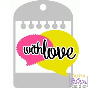 With Love Tag Shape