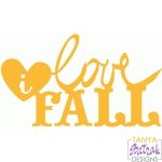 I Love Fall SVG File svg cut file