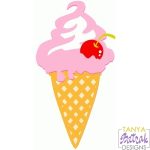 Ice Cream With Cherry svg cut file