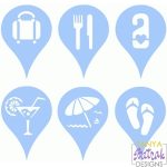 Location Tags Vacation Kit svg cut file