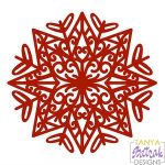 Beautiful Lace Snowflake svg cut file