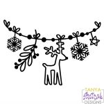 Christmas Border with a Deer svg cut file
