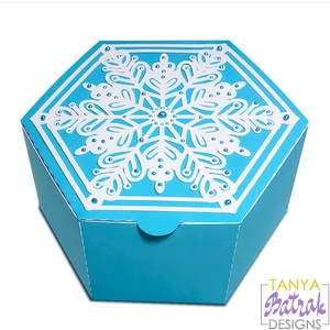 Christmas Gift Box With Snowflake
