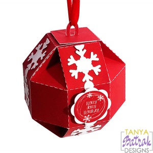 Christmas Ornament Gift Box svg