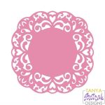 Doily With Hearts svg cut file