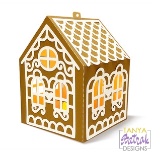 Download Gingerbread House Box Svg File