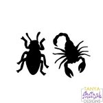 Halloween Bug Silhouettes Bug And Scorpion svg cut file