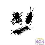 Halloween Bug Silhouettes Centipede