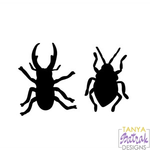 Halloween Bug Silhouettes Stag Beetle And Bug