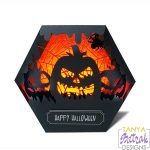 Halloween Shadow Box With Jack-O-Lanterns