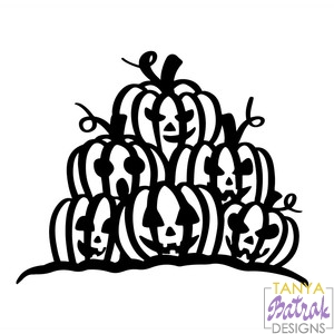 Pile Of Jack-O-Lantern Pumpkins