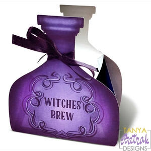 Printable Halloween Treat Bottle Box – Witches Brew