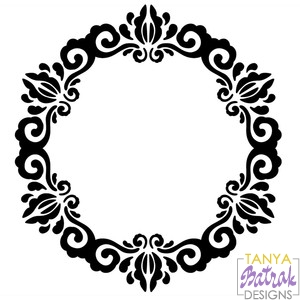 Download Vintage Circle Stencil svg cut file for Silhouette, Sizzix ...