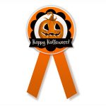 Halloween Printable Badge With Pumpkin