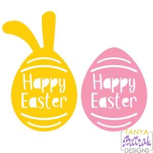Download Happy Easter Eggs svg file