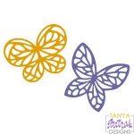 Two Butterflies Designs svg cut file