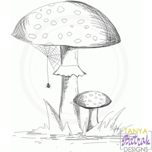 Two Fly Agaric Sketch