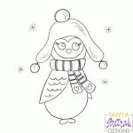 Winter Owl Sketch svg