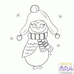 Winter Owl Sketch