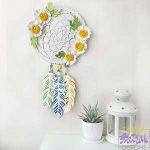 Dream Catcher With 3D Daisies svg file