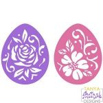 Easter Egg Flower Stencils svg file