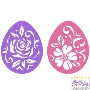 Easter Egg Flower Stencils