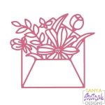 Envelope With Flowers svg file