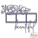 Film Photo Frame With Flowers