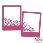 Two Photo Frames With Flowers svg file