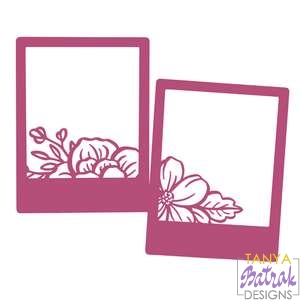 Two Photo Frames With Flowers