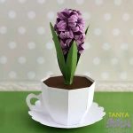 3D Hyacinth In A Cup Box svg file