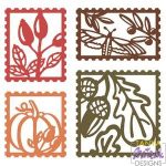 Autumn Postage Stamps svg file