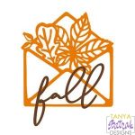Fall Envelope With Leaves svg file