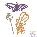 Fall Forest Set - Moth, Oak Leaf, Acorn, Poppy Head